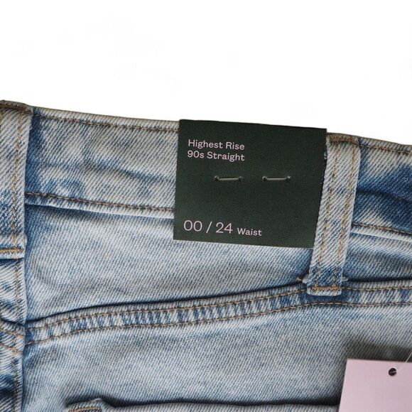 Wild Fable Highest Rist 90s Straight Jeans Light Wash 00/24 - Picture 12 of 12
